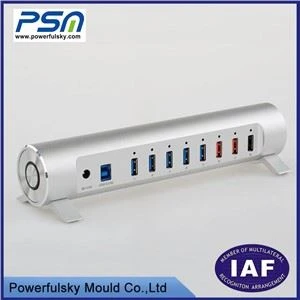 8-portowy HUB USB 3.0 z portem zasilania typu C na komputer PC Akcesoria do laptopa i telefon, rozdzielacz USB USB USB3.0 Adapter OTG do 5 Gb/s, Plug and Play, do komputerów IMac, MacBook Air, PC, laptopów Forma wtryskowa z tworzywa sztucznego
